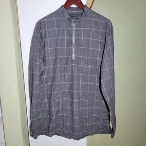 ❤️ 3 for $35 Wings & Horns 1/4 zip pullover plaid checked sweater top shirt XL